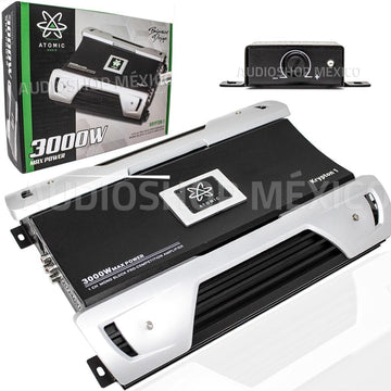 Amplificador 1 Canal KRYPTON1 3000 Watts con controlador de bajos + 2 Subwoofers Atomic Audio COBALT - Audioshop México lo mejor en Car Audio en México -  Atomic Audio